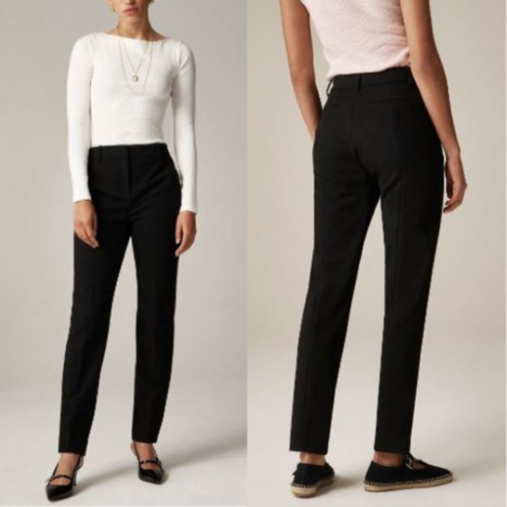 J Crew Women's Hi-Rise Four-Season Stretch New Cameron Pant CC435 Black Sz 2 NWT